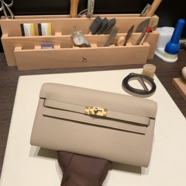 S2/Trench   Gold Hardware  Full Handmade Kelly Wallet Long To Go   epsom  