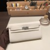 10/Craie & 1Z/Jaune Poussin  Silver Hardware   kellyto-066 Full Handmade Kelly Wallet Long To Go   epsom  