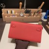 S3/Rouge Cœur   Silver Hardware  Full Handmade Kelly Wallet Long To Go   epsom  
