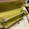  9R/Lime  ライム Silver Hardware  Full Handmade Kelly Wallet Long To Go   epsom  