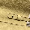  1Z/Jaune Poussin   Silver Hardware   Full Handmade Kelly Wallet Long To Go   epsom  
