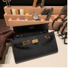  touch   89/Black (Noir)  Gold Hardware Full Handmade Kelly Wallet Long To Go   epsom  