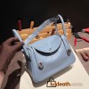 Hermes Lindy 26cm evercolor J7 /Blue Lin Silver Hardware   lindy26-002
