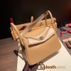 Hermes Lindy 26cm evercolor 0M/Chai & X9 /Mauve Sylvestre Silver Hardware lindy26-005
