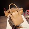 Hermes Lindy 26cm evercolor 0M/Chai & X9 /Mauve Sylvestre Silver Hardware lindy26-005
