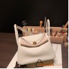 Hermes Lindy 26cm Clemence10 /Craie  Gold Hardware lindy26-015