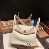 Hermes Lindy 26cm Clemence10 /Craie  Gold Hardware lindy26-015
