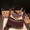 Hermes Lindy 26cm Clemence 0G /Rouge Sellier   Gold Hardware lindy26-016