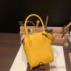 Hermes Lindy 26cm Clemence 9D /Jaune Ambre Silver Hardware lindy26-018