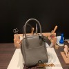 Hermes Lindy 26cm Clemence 8F /Etain Silver Hardware lindy26-031