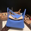 Hermes Lindy 26cm Clemence 2T /Blue Paradise Gold Hardware lindy26-036