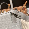 Hermes Lindy 26cm Clemence 4Z /Gris Mouette Gold Hardware lindy26-039
