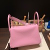 Hermes Lindy 26cm Clemence X9 /Mauve Sylvestre Silver Hardware lindy26-040