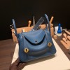 Hermes Lindy 26cm Clemence S4/ Deep Blue lindy26-046
