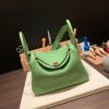 Hermes Lindy 26cm Clemence 3I/ Vert Criquet lindy26-049