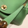 Hermes Lindy 26cm Clemence 3I/ Vert Criquet lindy26-049