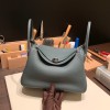 Hermes Lindy 26cm Clemence Y7 /Blue Orage Silver Hardware lindy26-050