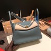 Hermes Lindy 26cm Clemence Y7 /Blue Orage Gold Hardware lindy26-051