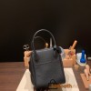 Hermes stock 30cm Lindy Clemence 89 /Black (Noir) Silver Hardware