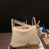 Hermes stock 30cm Lindy Clemence 81 /Gris Tourterelle Silver Hardware