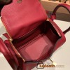 Hermes Mini Lindy Evercolor K1 / Rouge Grenat Gold Hardware 003