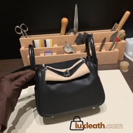 Hermes Mini Lindy touch 89 /Black & K1 / Rouge Grenat Silver Hardware 004