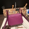Hermes Mini Lindy touch P9 / Anemone Silver Hardware 005