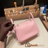 Hermes Mini Lindy swift 3Q /Rose Sakura Silver Hardware 013