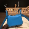 Hermes Mini Lindy 0F/ Blue Frida 0F /Blue Frida Silver Hardware 015