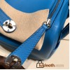 Hermes Mini Lindy 0F/ Blue Frida 0F /Blue Frida Silver Hardware 015