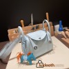 Hermes Mini Lindy 7R /Azur Silver Hardware 017