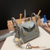 Hermes Mini Lindy 63/Vert Amande Gold Hardware 018