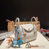 Hermes Mini Lindy 80 /Pearl Grey (Gris Perle) Gold Hardware 021