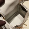 Hermes Mini Lindy 80 /Pearl Grey (Gris Perle) Gold Hardware 021