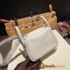 Hermes Mini Lindy 80 /Pearl Grey (Gris Perle) Gold Hardware 021