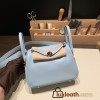 Hermes Mini Lindy swift 7R /Azur Silver Hardware 022