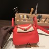 Hermes Mini Lindy swift S3/Rouge Cœur Gold Hardware 023