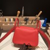 Hermes Mini Lindy swift S3/Rouge Cœur Gold Hardware 023