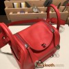 Hermes Mini Lindy S3/Rouge Cœur Silver Hardware 024