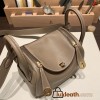 Hermes Mini Lindy 8C /Elephant Grey Gold Hardware 026