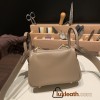 Hermes Mini Lindy 8C /Elephant Grey Gold Hardware 026