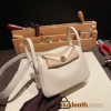 Hermes Mini Lindy CLEMENCE 10 /Craie Gold Hardware 028