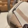 Hermes Mini Lindy Clemence10 /Craie Silver Hardware 035