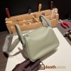 Hermes Mini Lindy Clemence Q1 /Sauge Silver Hardware 042