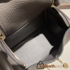 Hermes Mini Lindy Clemence 8F/Etain Gold Hardware 043
