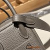 Hermes Mini Lindy Clemence 8F/Etain Gold Hardware 043