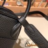 Hermes Mini Lindy Clemence 89 /Black (Noir) Silver Hardware 049