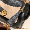 Hermes Mini Lindy Clemence 89 /Black Gold Hardware 050