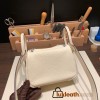 Hermes Mini Lindy Clemence I2 /Nata Silver Hardware 051