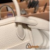 Hermes Mini Lindy Clemence I2 /Nata Silver Hardware 051